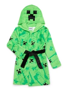 Boys Hooded Minecraft Sleepwear Robe, Size XS - Picture 1 of 1