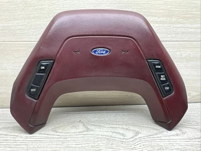 1986 1987 1988 Ford Bronco II Ranger Steering Wheel Horn Pad With Cruise Red B-4 - Image 1 of 4