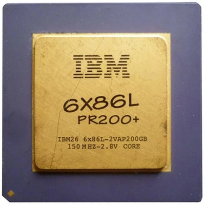 IBM PC CPU PGA321 SOCKET 7 6X86L PR200+ 150MHZ 2VAP200GB PROCESSORE CPU VINTAGE - Immagine 1 di 2
