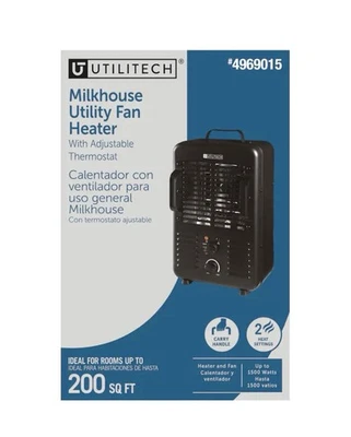 Utilitech 1500-Watt Fan Utility Indoor Electric Space Heater Thermostat NWT - Image 1 of 4