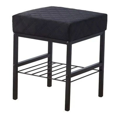  Taburetes de tocador reposapiés de terciopelo 13" L x 13" W x 16" H otomano suave 4 metal  Foto 1 de 4