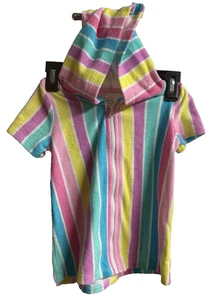Wonder Nation Cover-Up Toddler Girls 18mo Hooded Zip Up Terry Cloth - Picture 1 of 2