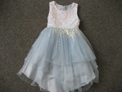 MONSOON 6 YRS GIRLS BABY BLUE DRESS - GOOD CONDITION - RRP £60 - Image 1 of 4