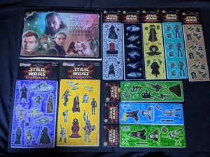 Vintage Star Wars Sticker Lot Episode 1 Lot Stickeralbum 10 Blätter Sticker Neu aus altem Lagerbestand - Bild 1 von 11