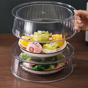 Plato de cubierta de plato de microondas salpicaduras de alimentos con mango de fácil agarre sin Bpa - Imagen 1 de 9