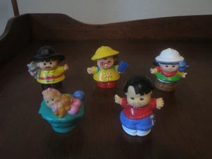 Lotto 5 Figurine Fisher Price Lil People - Foto 1 di 2