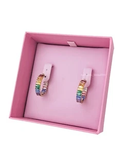 New Authentic SWAROVSKI Brand Gold Rainbow Cystal Matrix Hoop Earrings 5685698 - Picture 1 of 4