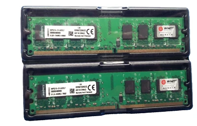 MEMORIE RAM KINGSTON 4 GB (2 x 2 GB) DDR2 667 MHz - 1,8 V - DIMM SDRAM PC2 - Imagen 1 de 4