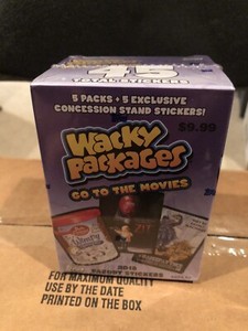 2018 Topps Wacky Packages Go To The Movies Blaster Box  Factory Sealed