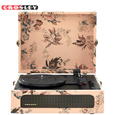Disco de vinil portátil vintage Crosley CR8017B-FL Voyager com Bluetooth - Imagem 1 de 4
