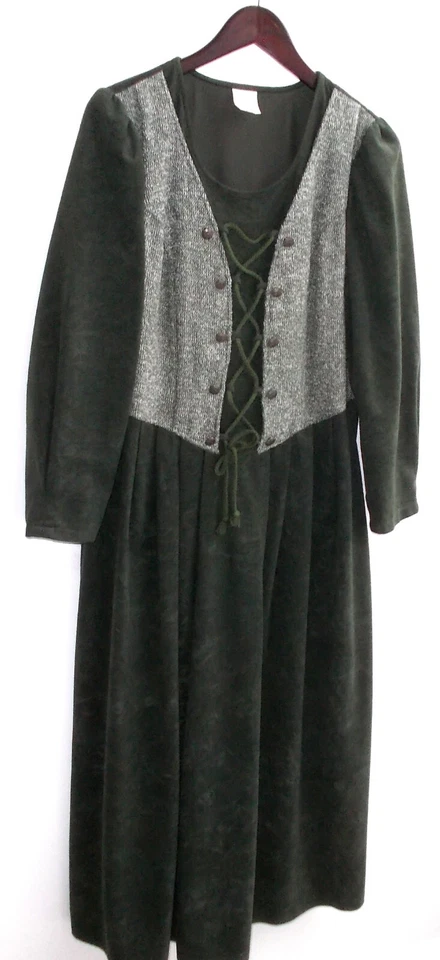 Damen Trachten Kleid grün, Besatz meliert Gr. 46 - Bild 1 von 2