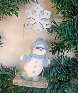 Encore Snow Buddies Slick on Snowflake Swing Ornament 94627 w/ Box 2000 NOS - Picture 1 of 10