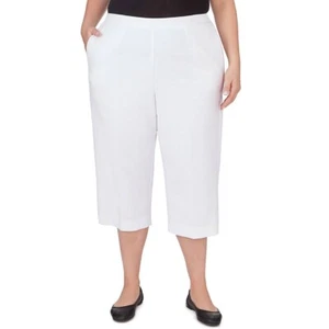 Alfred Dunner Womens Plus-Size Textured Zig Zag Capri with Pockets 20W - Picture 1 of 3