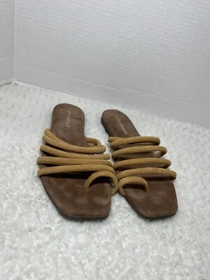 Sandalias JEFFREY CAMPBELL Coniper gamuza tostada con tiras punta cuadrada para mujer 8 EU 39 Foto 1 de 4