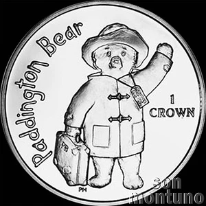 PADDINGTON BEAR Uncirculated 1 Crown CuNi Copper Nickel BU Coin 2015 ISLE OF MAN - Picture 1 of 2