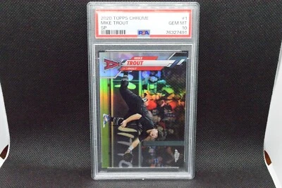 Mike Trout #1 - 2020 Topps Chrome - SP Diving Catch - PSA 10 Refractor - Image 1 of 3