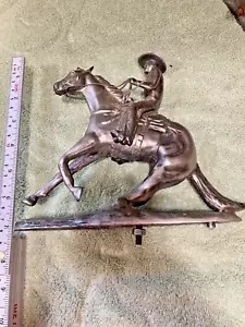 Remington Reproduction Pot Metal Cowboy on Horse - Needs Mounting - Estate Find - Picture 1 of 10