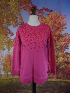 Joules bright pink animal print cotton Sweatshirt. UK women's size 12 - Picture 1 of 7
