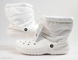 Crocs Unisex White Classic Lined Neo Puff Boots | Men's 10 / Women's 12 - Picture 1 of 4