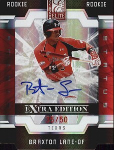 2009 (RANGERS) Donruss Elite Extra Edition Signature Status #102 Braxton Lane