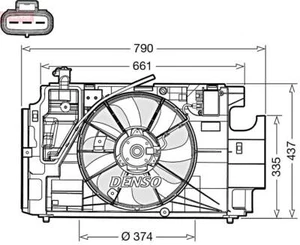 DENSO Radiator Fan For TOYOTA Prius C 11- 1636121120 - Picture 1 of 1