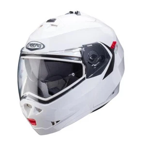 Casco de motocicleta abatible de metal blanco Caberg Duke X - Imagen 1 de 9