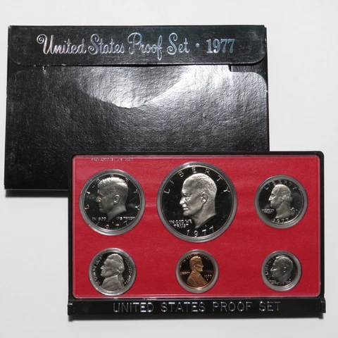 1977-S US Proof Set - 6-Coin w/ Box Cover