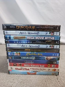 DVD Lot Of 12 Jumanji Fantastic 4 Casper Alice In Wonderland Dinosaur - Picture 1 of 8