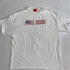 Full Send Mens White Short Sleeve Crew Neck Stretch Graphic T Shirt Size 2XL - Picture 1 of 4