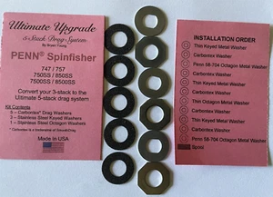 PENN SPINFISHER 704, 705 & 706 Z BRYAN YOUNG 5 STACK ULTIMATE UPGRADE DRAG KIT - Picture 1 of 2