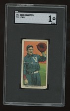 1909 T212 CARL LEWIS NNO POOR OBAK SGC 1 BASEBALL VANCOUVER BEAVERS