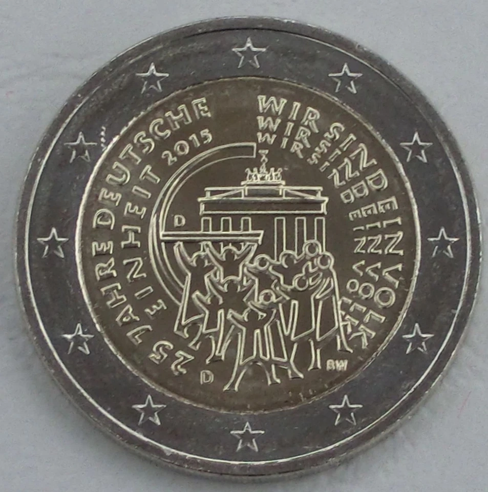 2 Euro Commemorative Coin Germany D 2015 25 Years German Unity Uncirculated - Image 1 of 1
