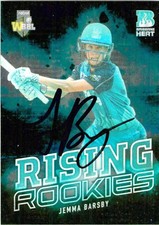✺Signed✺ 2018 2019 BRISBANE HEAT WBBL Cricket Card JEMMA BARSBY Rising Rookies