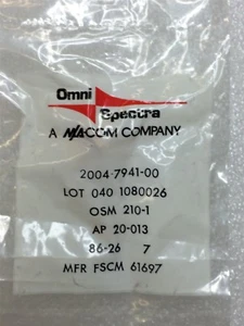 2004-7941-00 OMNI/SPECTRA Conn SMA F 0Hz to 18GHz 50Ohm 2 PIECES - Picture 1 of 2