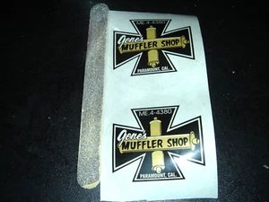 2 - GENE'S MUFFLER IRON CROSS DECALS "RARE" - Picture 1 of 3