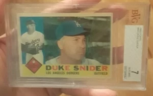 Duke Snider 1960 Topps #493 BVG 7 Near Mint - Picture 1 of 2