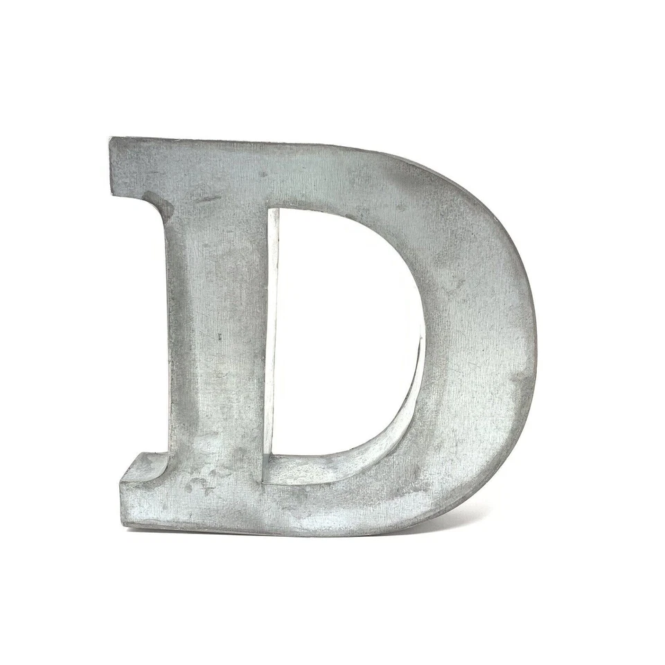 Tin Box Letter D Rustic Primitive Wall Hanging 7" Tall 3 Dimensional - Image 1 of 4