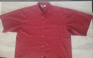Dino Big Mens 4XL Red Plaid Short Sleeve Button Down Shirt - Bild 1 von 4