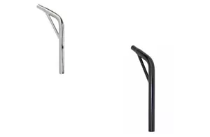 LAY BACK SATTELSTÜTZE MIT STÜTZE 27,2mm schwarz oder chrom MTB BMX Cruiser Fahrrad Radfahren - Bild 1 von 3