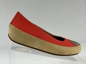 FitfFlop Due Canvas Shoes Womens 5.5US 36EU Red Platform Toning Ballet Flats - Picture 1 of 11