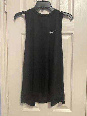 Camiseta sin mangas Nike negra Dri-Fit transpirable Miler para correr seca para mujer talla 1X Foto 1 de 4