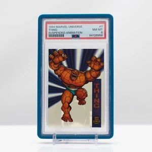 Marvel Universe 1994 Thing #7 Suspended Animation FLEER - PSA 8 NM - Picture 1 of 4