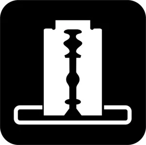 Gebrauchte Rasierklingen Internationales Symbol Fenster Wand Vinyl Aufkleber Aufkleber - Bild 1 von 5