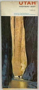 Mapa de autopistas de Utah 1963, Comisión Estatal de Carreteras, de colección - Imagen 1 de 12
