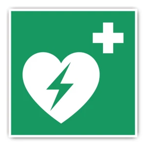 Automatisierter Externer Defibrillator (AED), Rettungszeichen: E010 - DIN EN ISO - Bild 1 von 5