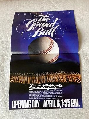 1987 Kansas City Royals Baseball Poster Schedule WDAF - Image 1 of 2