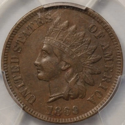 1869 Indian Cent PCGS XF-45 - Tough Date! - Image 1 of 4