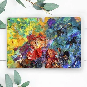 Rainbow Oil Paint Aesthetic Art Case For iPad 10.2 Pro 12.9 11 9.7 Air 4 5 Mini - Picture 1 of 6