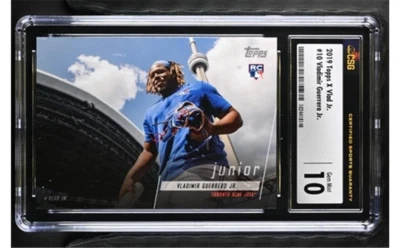 2019 Topps X Vlad Jr 10 Vladimir Guerrero Jr CSG 10 Gem Mint - Image 1 of 2