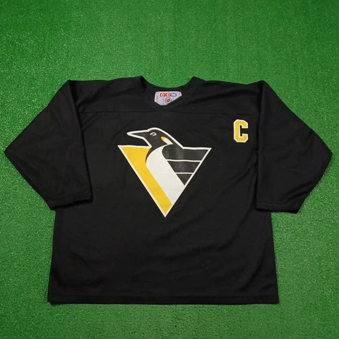 Mario Lemieux 66 Pittsburgh Penguins Jersey Adult XL CCM NHL Black Robo VTG 90s Cover